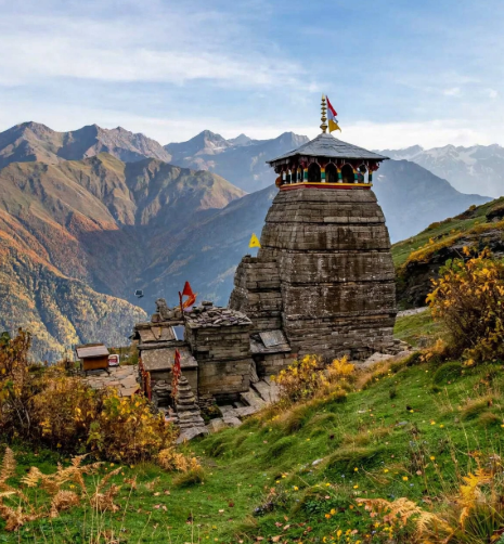 Tungnath Temple with Chopta Trek weather guide banner